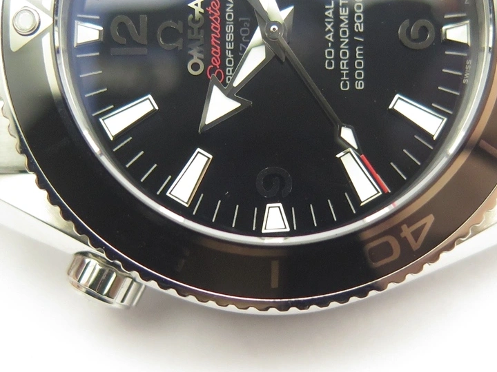 0213 HighPerformance Seamaster Planet Ocean GMT 600M Blue Dial SS On Blue Rubber Strap A 8278